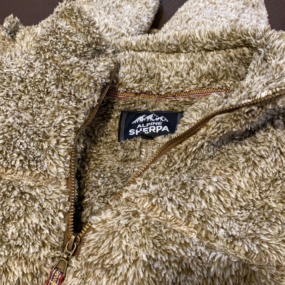 Alpine Sherpa fuzzy quarter zip